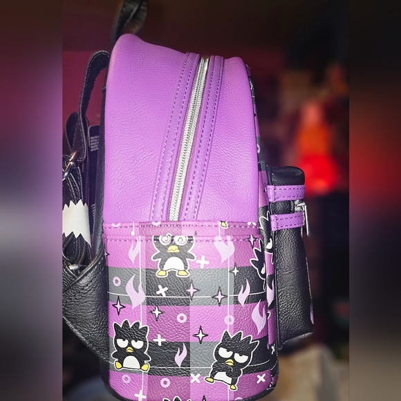 Brand New!Loungefly Sanrio Badtz-Maru Mini Backpack💜 - Picture 3 of 5